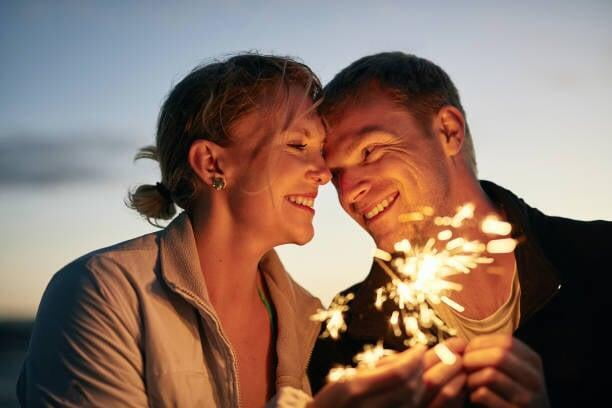 A couple reconnecting